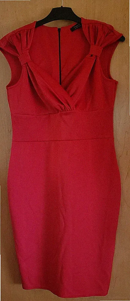 Etuikleid Cocktailkleid Rot Größe M/40/UK 16, Neuwertig Partykleid Vintage Chic