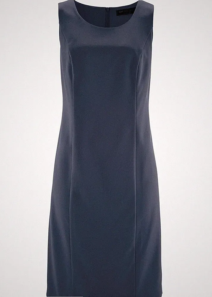 Etuikleid Gr. 54 Dunkelblau Damen Businesskleid Bürokleid Armellos Neu
