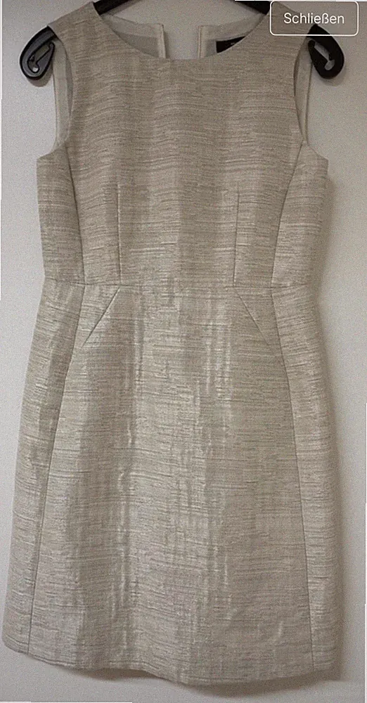 Etuikleid Kleid Hallhuber gold beige creme Hochzeit Standesamt festlich