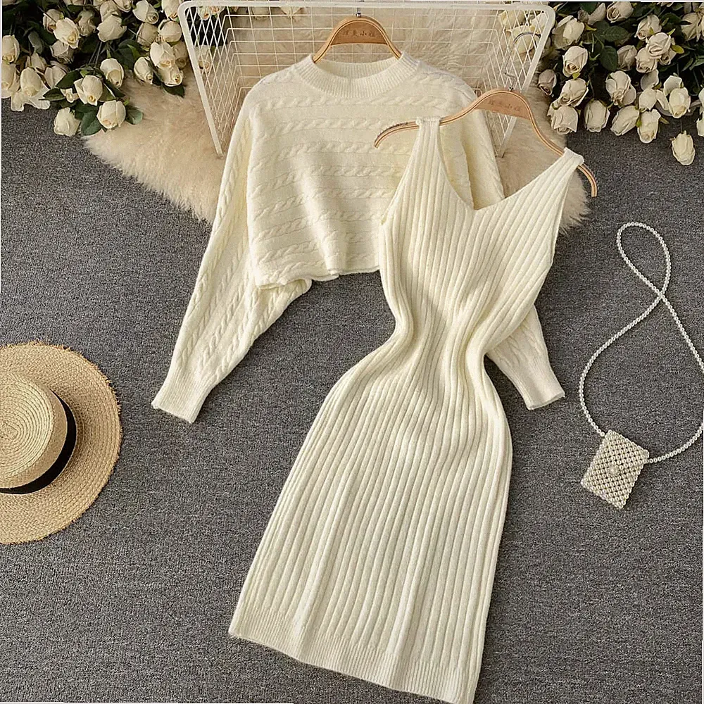 Etuikleid Kleid Jersey Etuikleid Hülle Elastisch Coste Weiß 42982