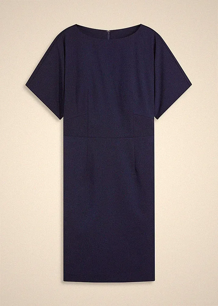 Etuikleid mit Flügelärmeln Gr. 40 Dunkelblau Freizeitkleid Dress Neu
