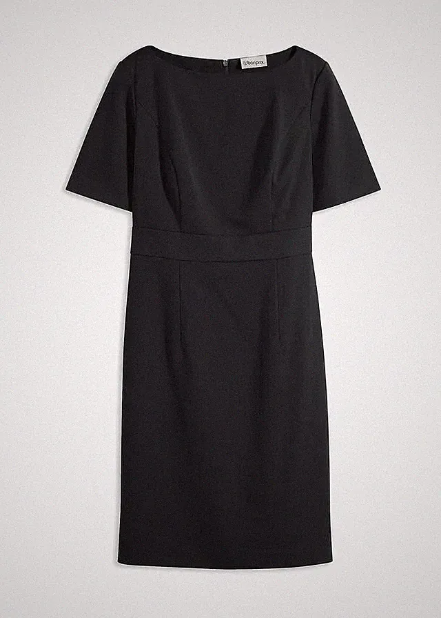 Etuikleid mit U-Boot-Ausschnitt Gr. 40 Schwarz Damen Mini-Kleid Etui-Dress Neu