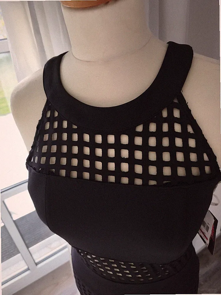Etuikleid Schwarz Cut Outs Gr. 36 Neckholder Neu
