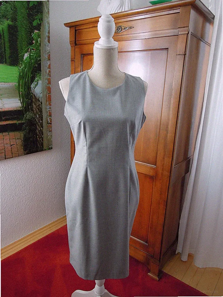 Etuikleid Sommer SHE 38 Grau Polyester Viskose Elastan Maße im Angebot