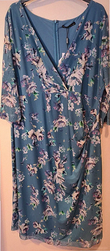Etuikleid, Swing Collections, Gr.52, petrol/bunt