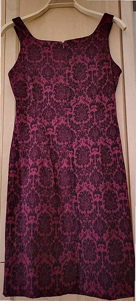 Etuikleid von Petites Gr. 10 /36 bordo/ schwarz