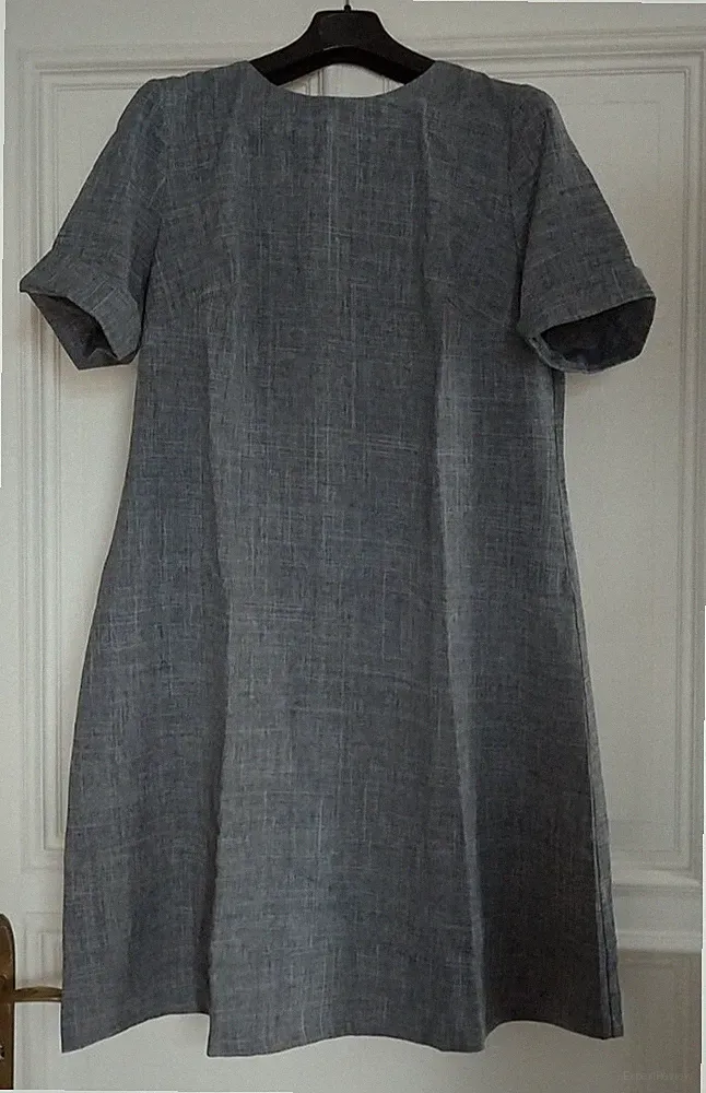 Etuikleid von Rebecca Tatti, grau-meliert, kurzärmlig, ungefüttert, Gr. XXXL