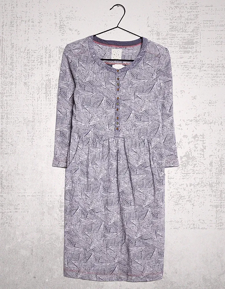 Ex White Stuff Damen Tageskleid mit Sternenmuster in Lila Multi (etwas defekt)