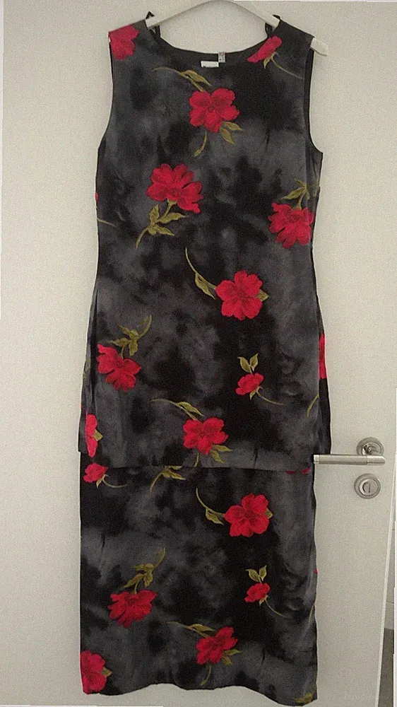 Fabiani Kleid Sommerkleid, festlich fliessend doppellagig Gr. 38, lang, neu
