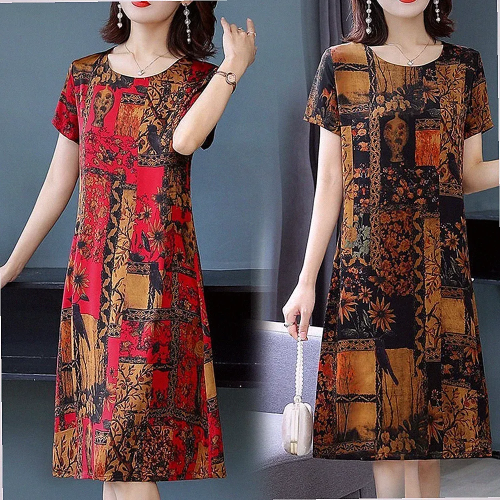 Fashion Baeutiful A-Linie A-Linie Kleid A-Shirt für freizeit Langes Kleid Sommer
