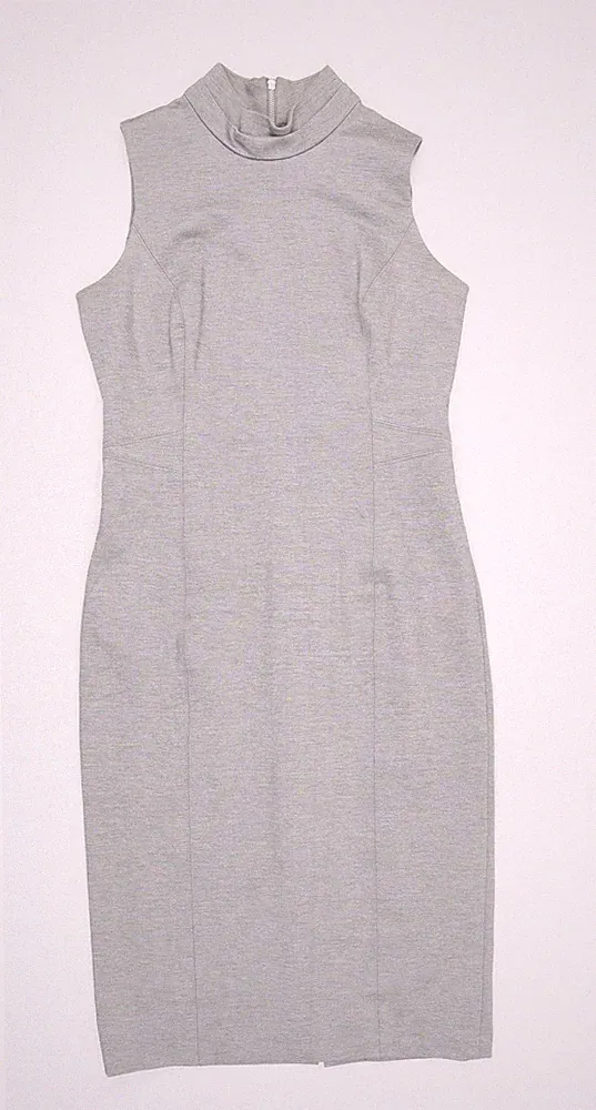 Mock-Ausschnitt Etui kleid