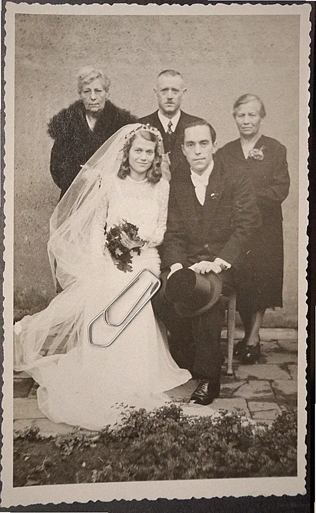 Foto Portrait Hochzeit Heirat Brautkleid Schleier Oberhausen Mann Zylinder Bild