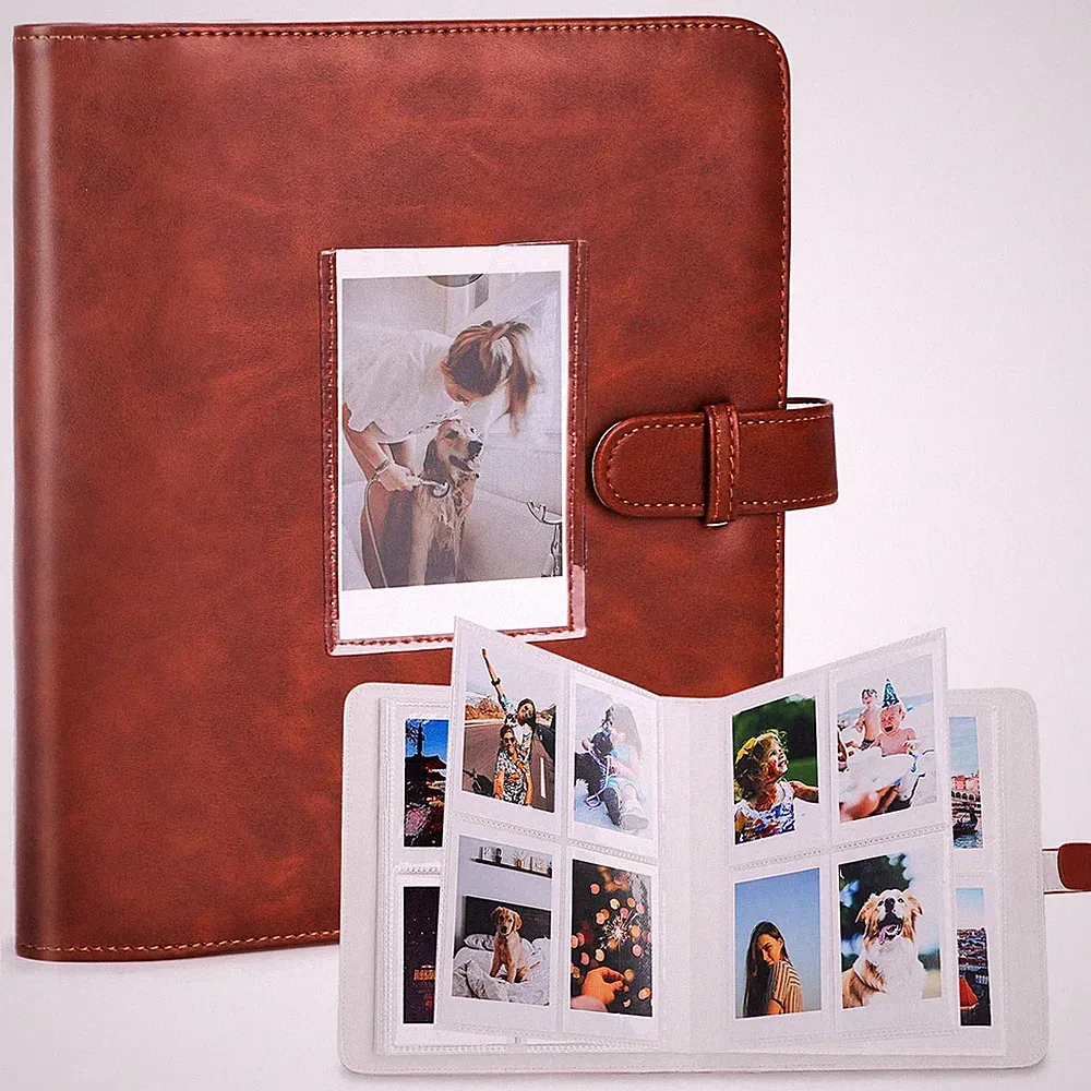 Fotoalbum 272 Taschen Instax Mini 3 Zoll Film PU Leder Schutz Hochzeitsgästebuch