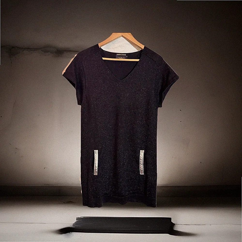 freeman t porter Damen Kleid Mini Schwarz S Mit Kaschmir