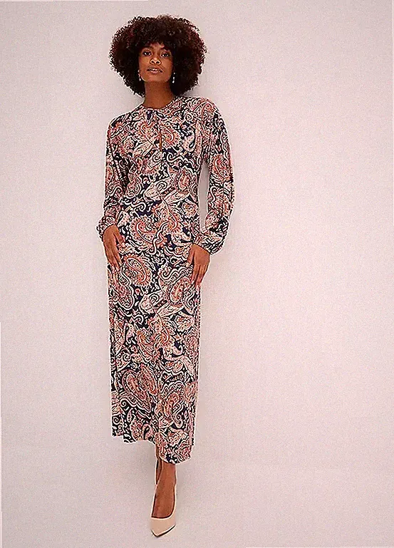 Freemans Paisley Maxi A-Linie Kleid Medium = UK 14 (FM170-3.1)