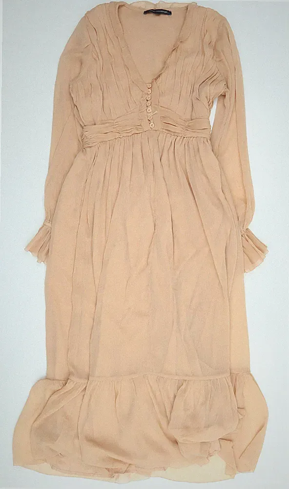 French Connection Damen Beige A-Linie Midikleid Größe 8