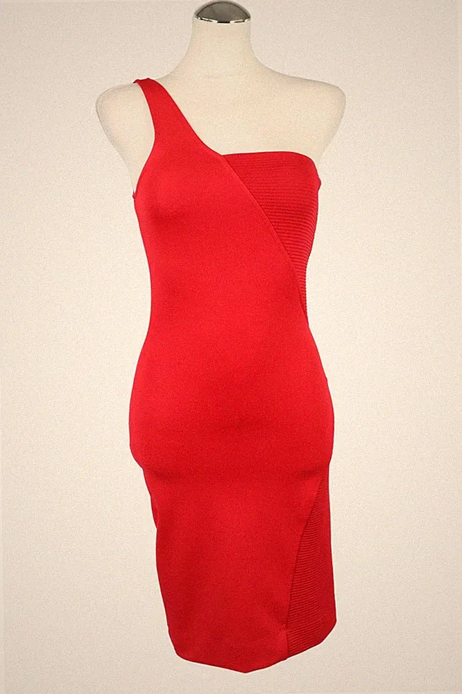French Connection Damen Kleid Gr. 32 (UK 6) Rot Etuikleid Dress