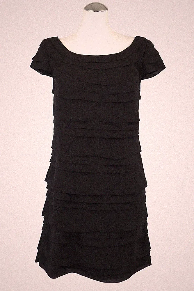 French Connection Damen Kleid Gr. 32 (UK 6) Schwarz A-Linie Dress