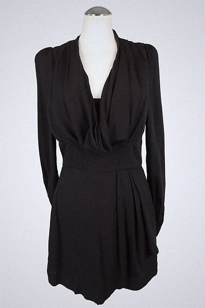 French Connection Damen Kleid Gr. 34 (UK 8) Schwarz A-Linie Dress