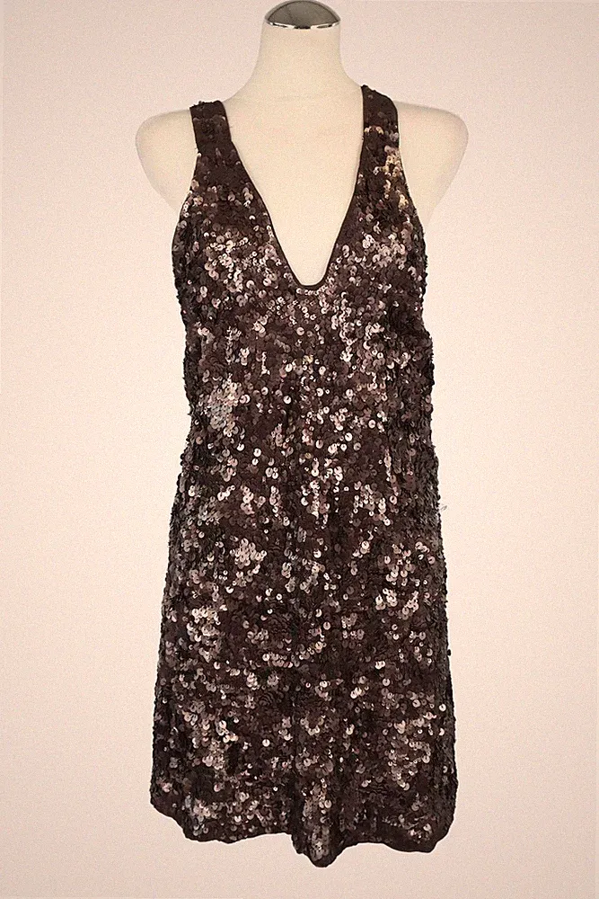 French Connection Damen Kleid Gr. 36 (UK 10) Braun Etuikleid Dress