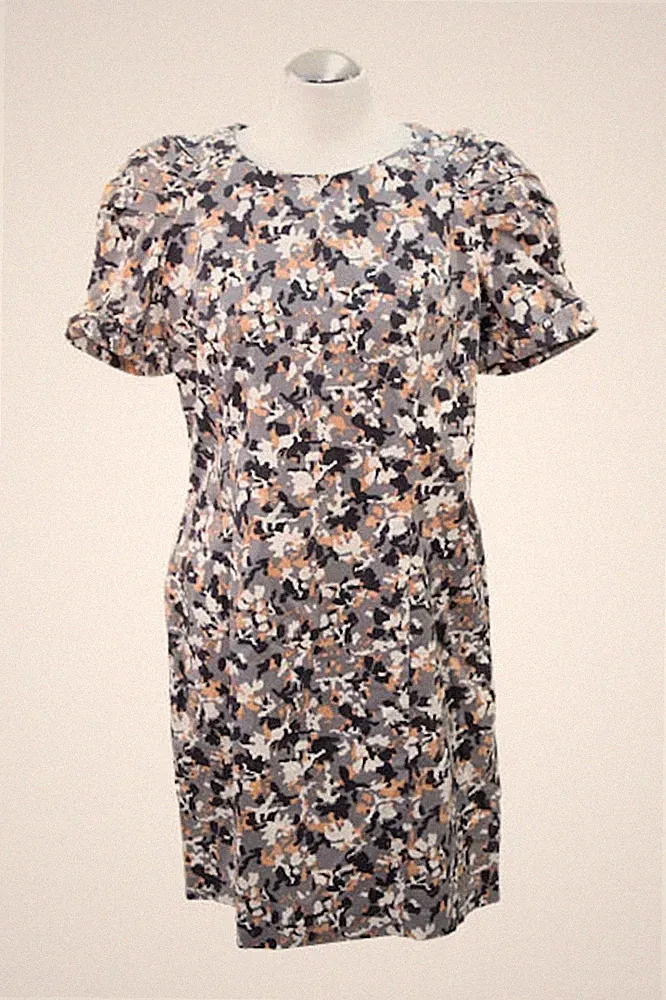 French Connection Damen Kleid Gr. 42 (UK 16) Mehrfarbig Shiftkleid Etuikleid