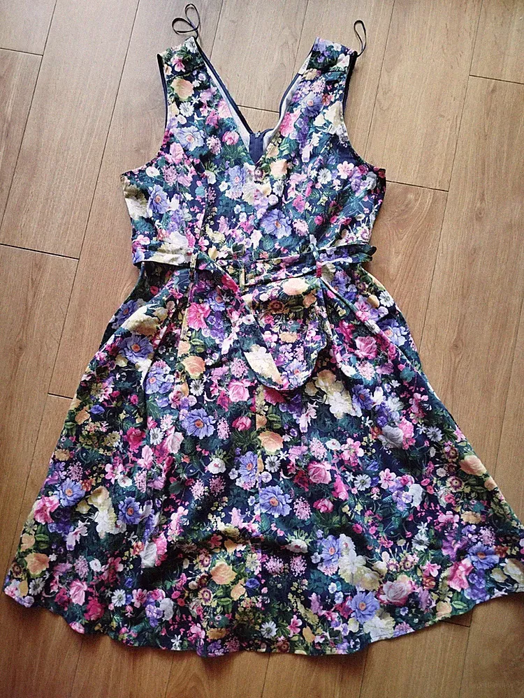 Geblümtes Baumwollkleid von Orsay Größe 46 XXL Neu Bunt