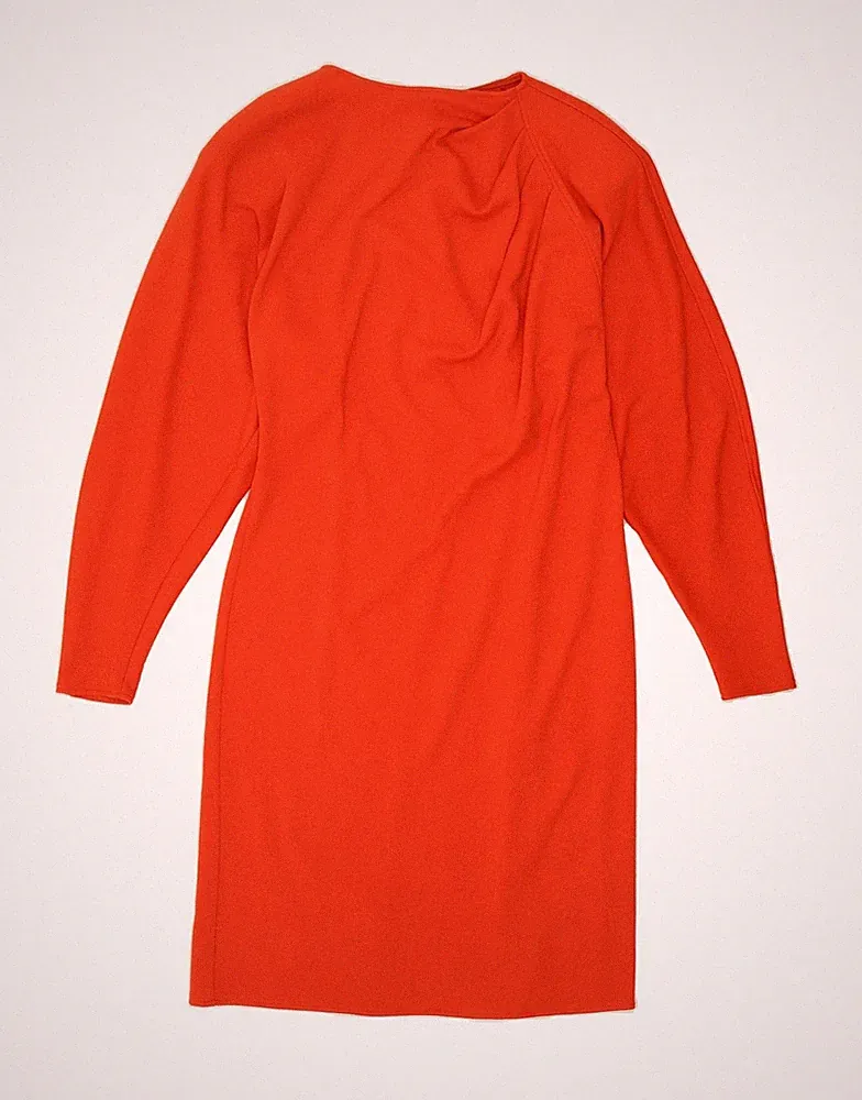 Genny Damen Fledermaus Etuikleid UK 12 Medium rot Wolle BP02