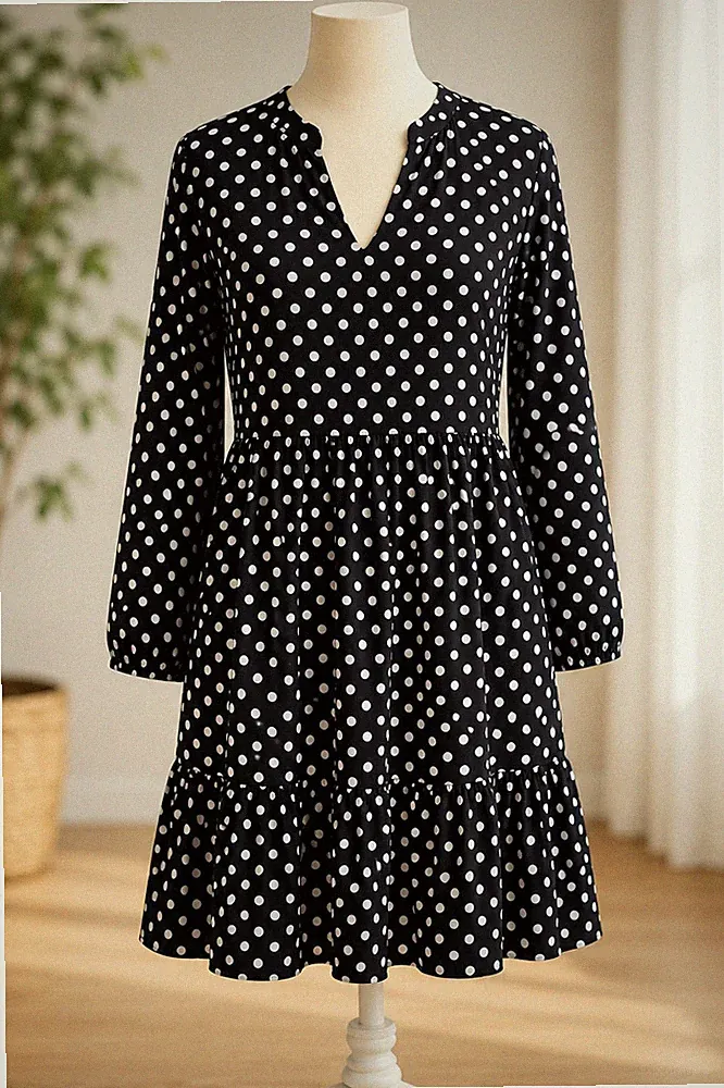 Gepunktetes Kleid von C&A ++ Gr. 38 + +Dunkelblau/Hellblau++TOP!
