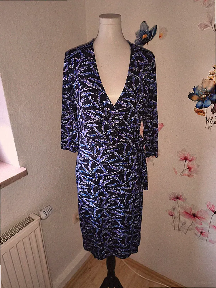 Gerry Weber casual Damen Sommerkleid Gr. M 40 blau stretch