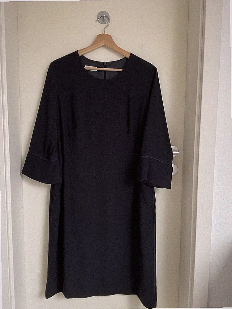 GERRY WEBER Damen Etuikleid 42 Dunkelblau Klassisch 3/4 Arm Elegant Business