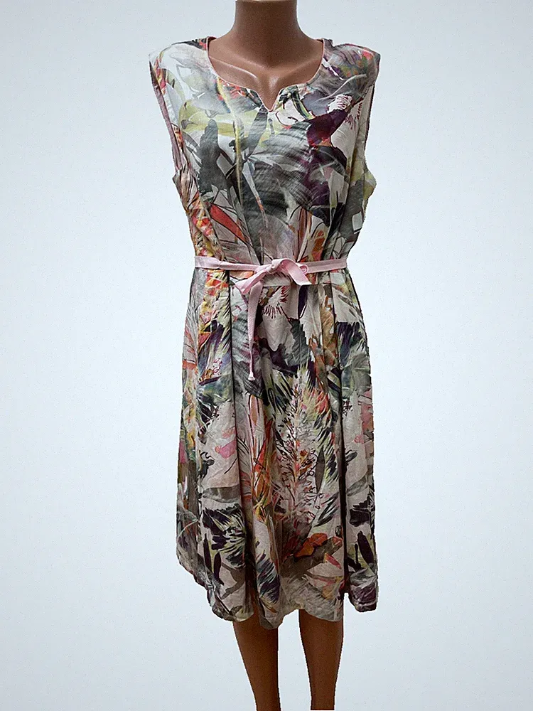 GERRY WEBER Damen Kleid Mehrfarbig Geblümt Midi Wadenlang 2XL / XXL