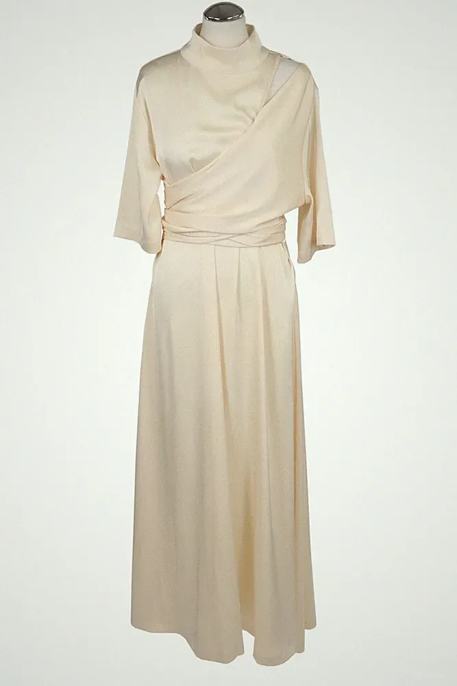Gestuz Damen Kleid Gr. 40 Creme A-Linie Dress