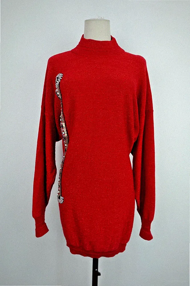 GIANNI VERSACE KLEID DAMENKLEID GR 3 DRESS WOMAN ITALY PULLOVER WOLLE STRASS