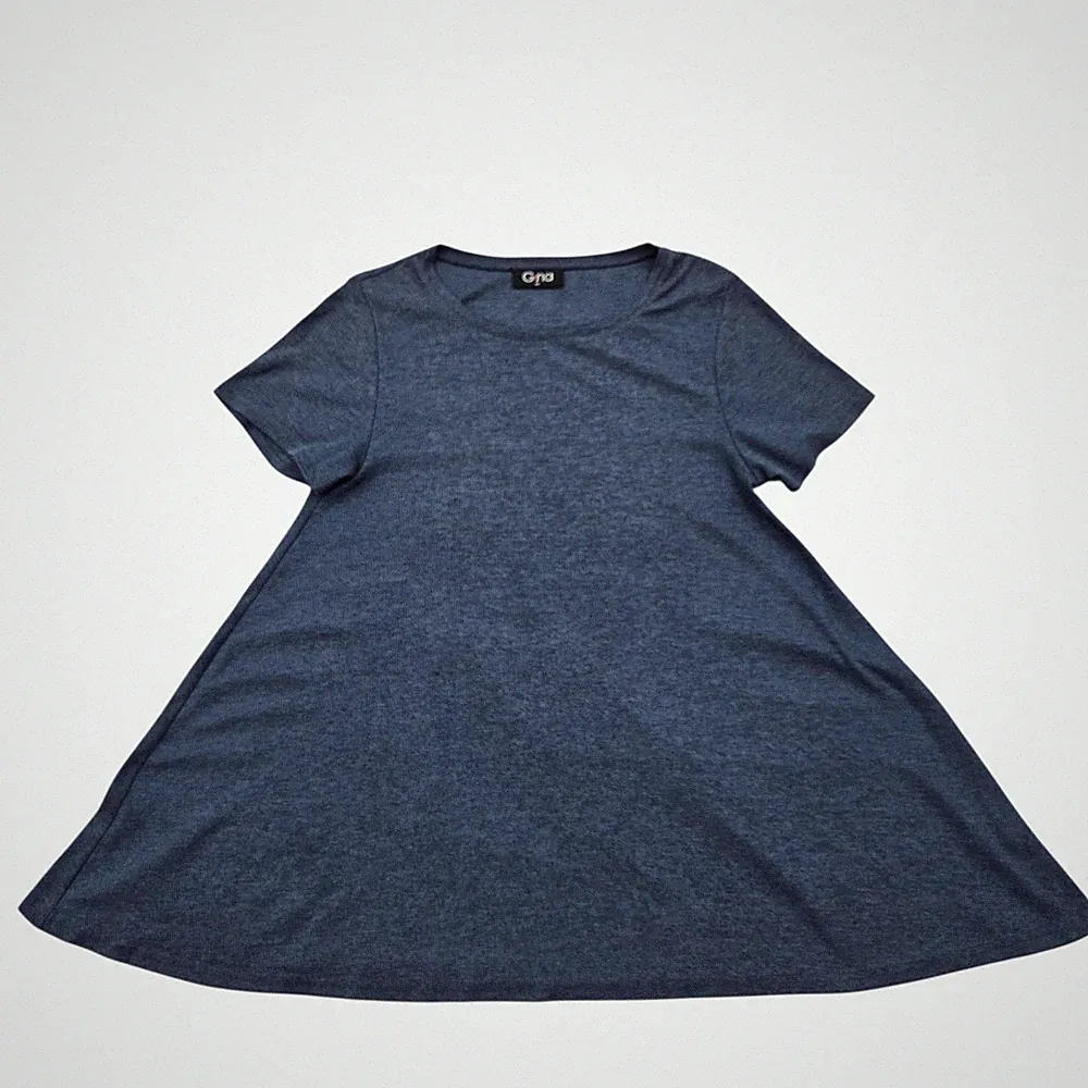 Gina dunkelblau A-Linie knielang Gr.44 weiches Strickkleid