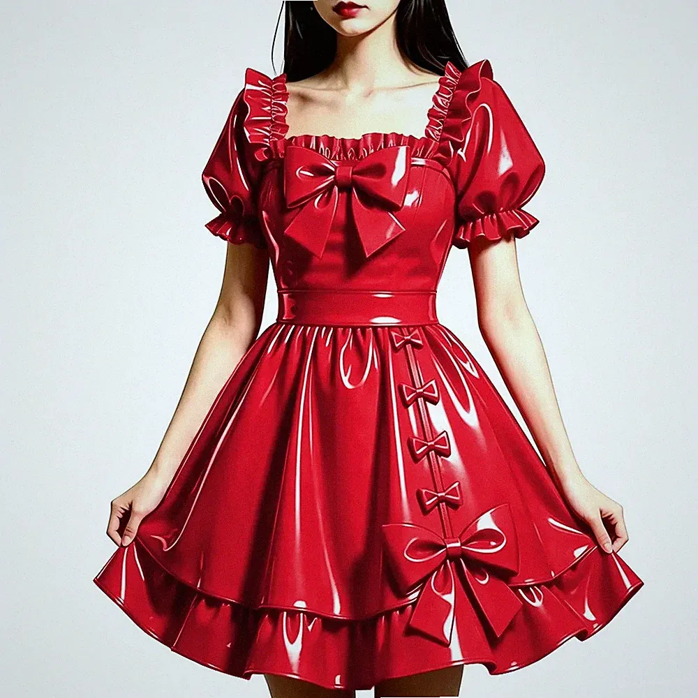 Leder-Hochzeitsgastkleid