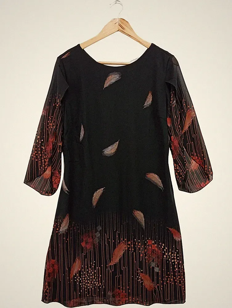Grace Karin Etuikleid Bleistiftkleid Damen Allover-Druck Schwarz Größe 38