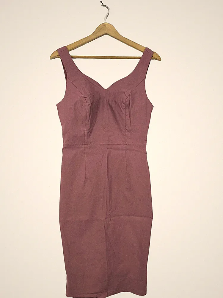 Grace Karin Etuikleid pink Gr. 38 Elegant Viskose Damen