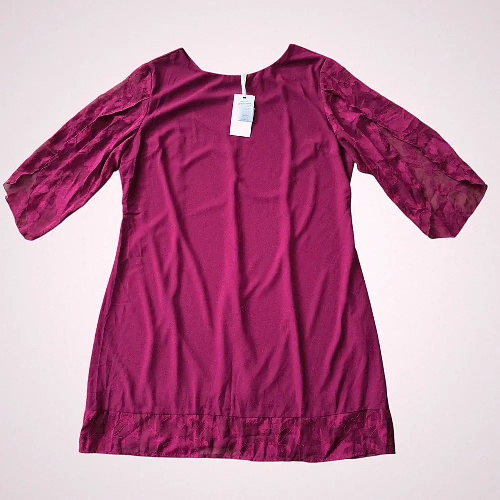 Grace Karin Kleid Tunika Gr XXL Bordeaux Ärmel Geschlitzt NEU