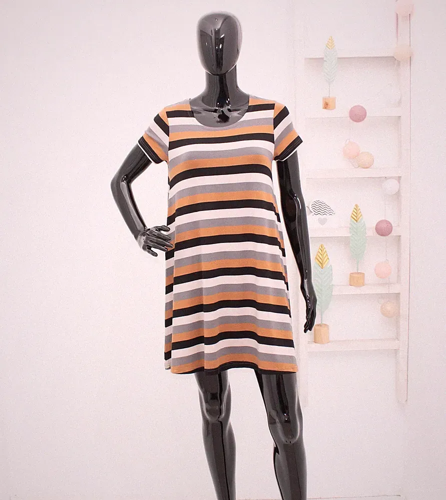 GUDRUN SJODEN Kleid gestreift A-Linie Jersey Stretch Tunika S