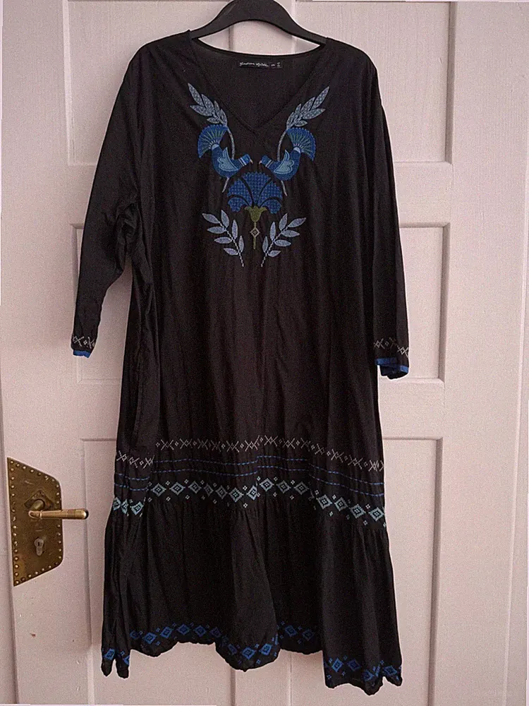 Gudrun Sjöden Kleid mit wunderschönem Design inXXL, Baumwolle, gebraucht