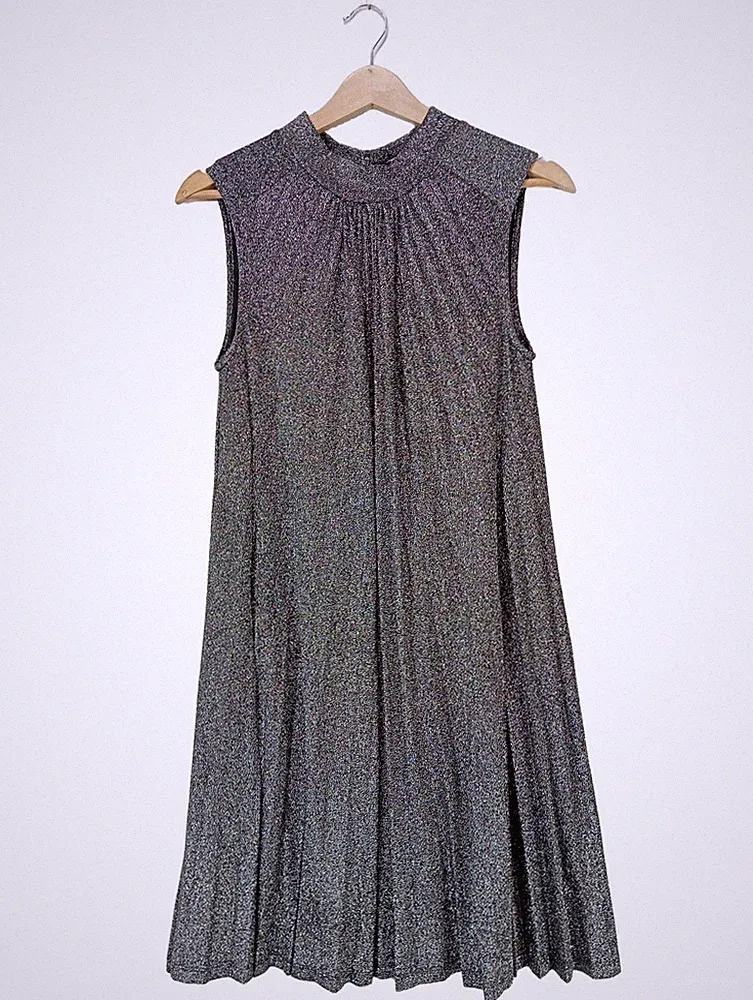 GUESS A-Linien Kleid Damen Kleid Gr. DE 38 silberfarben Elegant