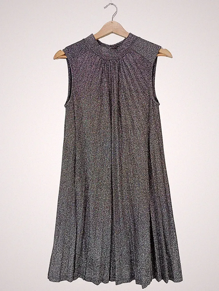 GUESS A-Linien Kleid Damen Kleid Gr. DE 38 silberfarben Elegant