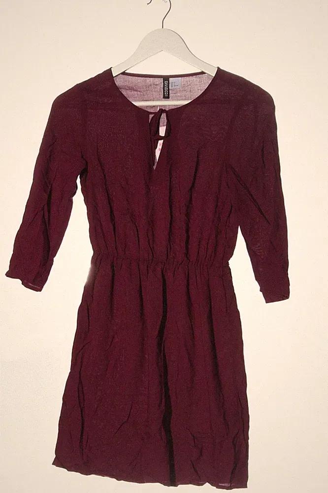 H&M A-Linien Kleid Damen Kleid Gr. DE 32 rot Casual-Look
