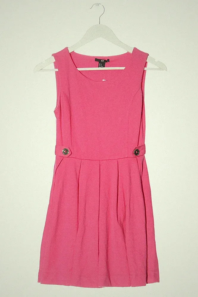 H&M A-Linien Kleid Damen Kleid Gr. DE 34 pink Casual-Look