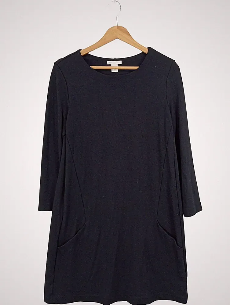 H&M A-Linien Kleid Damen Kleid Gr. DE 38 schwarz Casual-Look
