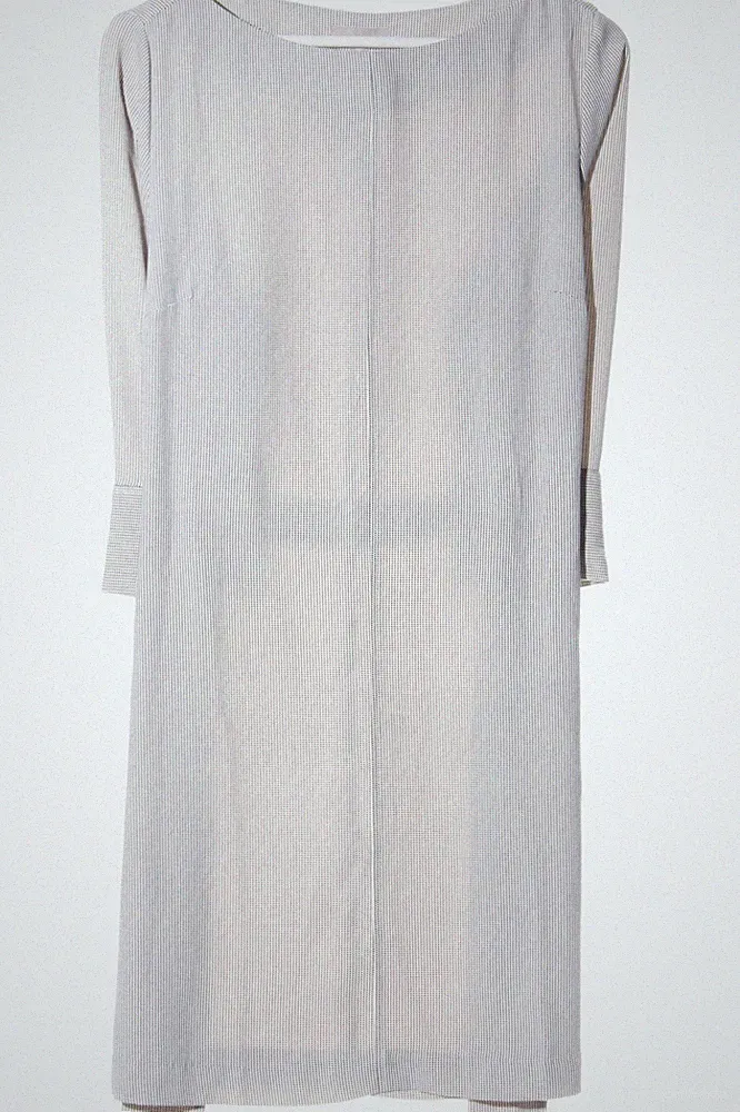 H&M A-Linien Kleid Damen Kleid Gr. DE 38 wollweiß-hellgrau Casual-Look