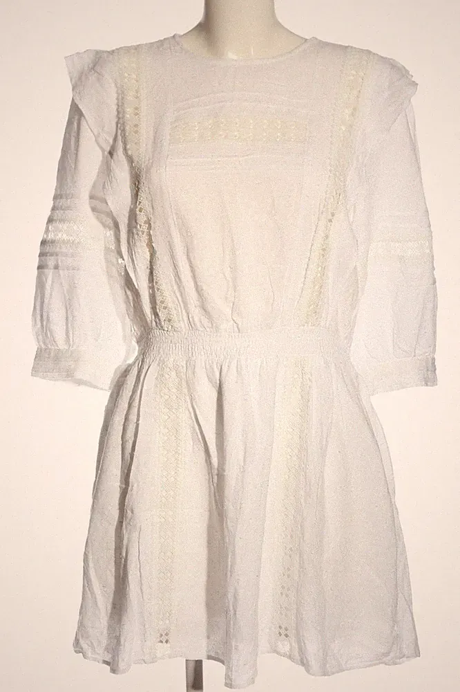 H&M A-Linien Kleid Damen Kleid Gr. DE 40 weiß Casual-Look