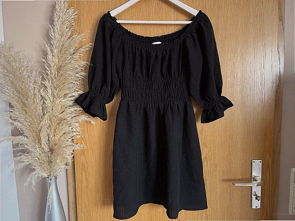 H&M Damen Kleid A-Linie ~ Gr. XS S ~ schwarz ~ Vintage Boho ~ Top - neuwertig
