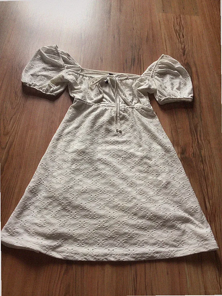 H&M DIVIDED Kleid, Etuikleid, Minikleid Gr. XXS (32, 34) creme !!!