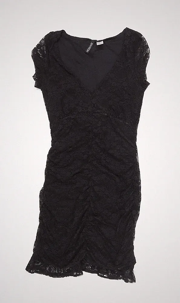 H&M Etuikleid Damen schwarz XS Spitze für Partys